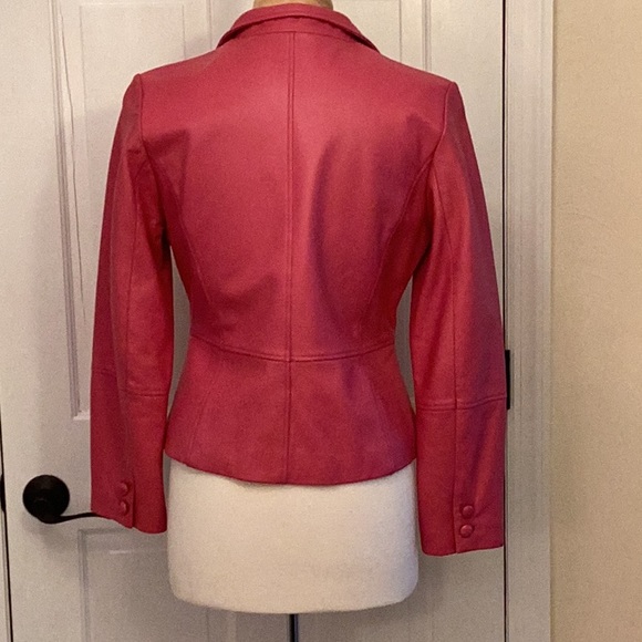 Sue Bristol Size 8 Pink Leather Jacket. - Picture 4 of 13